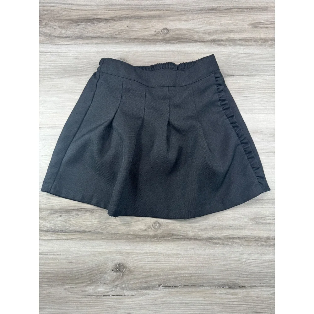 Wonder Nation Girls Black Pleated Ruffle Skort Size 7 WG21100010562‎
